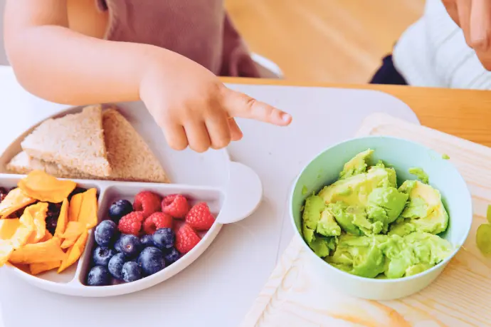Aliments présentés pour al diversification alimentaire du bébé et la DME (diversification menée par l'enfant)