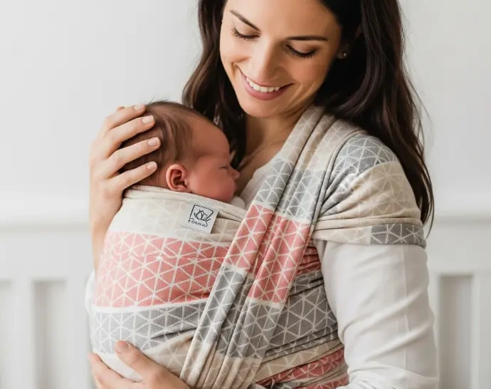 Parent serein et bébé apaisé grâce aux bienfaits du portage physiologique au quotidien